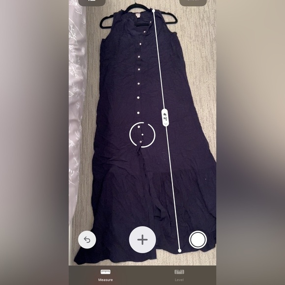 Small Loft Beach Rayon button down navy maxi dress - Picture 5 of 9